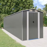 vidaXL Tuinschuur 192x191x223 cm gegalvaniseerd staal lichtgrijs