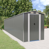 vidaXL Tuinschuur 192x191x223 cm gegalvaniseerd staal lichtgrijs