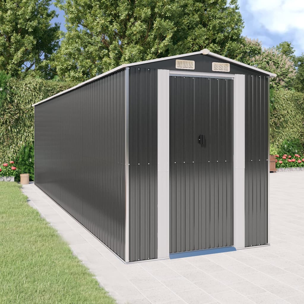 vidaXL Tuinschuur 192x191x223 cm gegalvaniseerd staal antracietkleurig