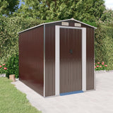 vidaXL Tuinschuur 192x191x223 cm gegalvaniseerd staal donkerbruin