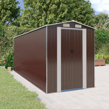 vidaXL Tuinschuur 192x191x223 cm gegalvaniseerd staal donkerbruin