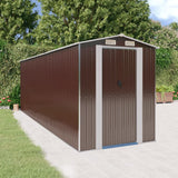 vidaXL Tuinschuur 192x191x223 cm gegalvaniseerd staal donkerbruin