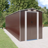 vidaXL Tuinschuur 192x191x223 cm gegalvaniseerd staal donkerbruin
