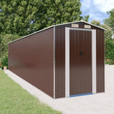 vidaXL Tuinschuur 192x191x223 cm gegalvaniseerd staal donkerbruin