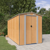 vidaXL Tuinschuur 192x191x223 cm gegalvaniseerd staal lichtbruin