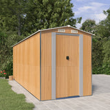 vidaXL Tuinschuur 192x191x223 cm gegalvaniseerd staal lichtbruin