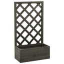 vidaXL Trellis Planter 50x25x90 cm Solid Spruce Orange