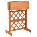 vidaXL Trellis Planter 45x30x74 cm Solid Firwood Orange