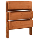 vidaXL Folding Planter 60x14x75 cm Solid Pinewood Orange
