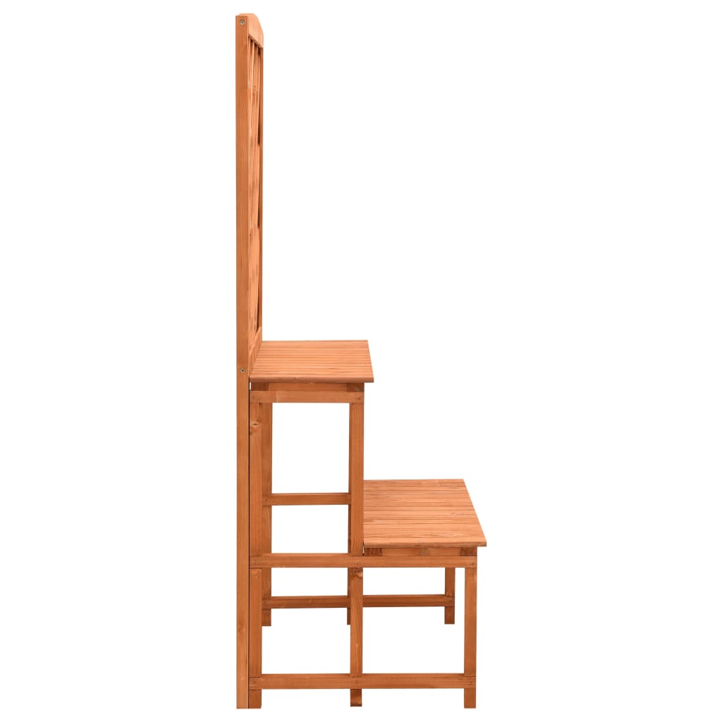 vidaXL Plant stand with trellis 70x42x120 cm solid spruce wood orange
