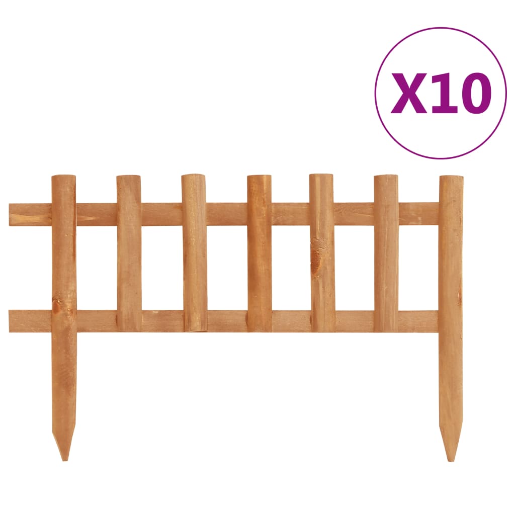 vidaXL Gazonranden 10 st 4,4 m vurenhout