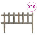 vidaXL Lawn Edging 10 pcs 4.4 m spruce wood