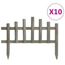 vidaXL Bordures de pelouse 10 pcs 4,4 m bois de pin