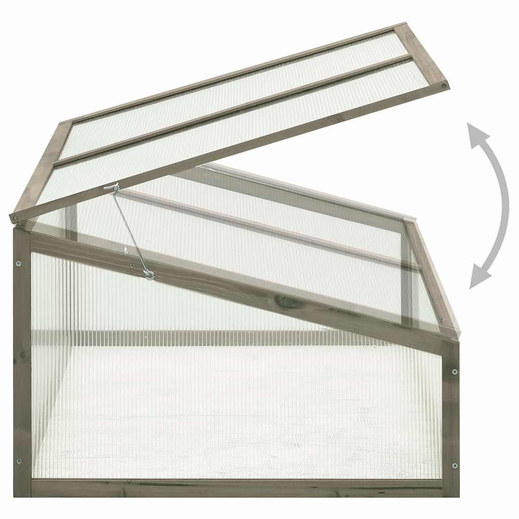 vidaXL Broeikas 100x65x40 cm vurenhout