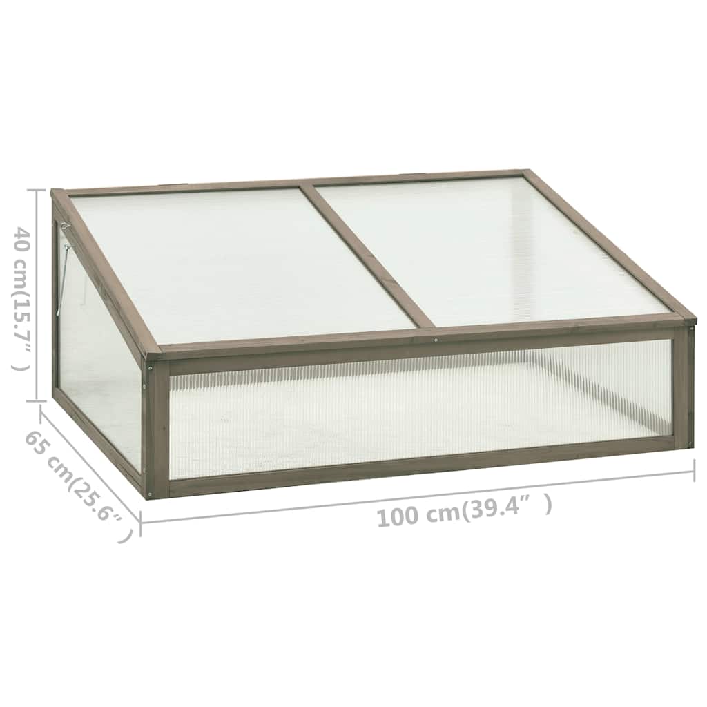 vidaXL Broeikas 100x65x40 cm vurenhout