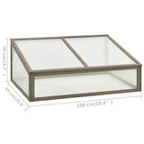 vidaXL Broeikas 100x65x40 cm vurenhout