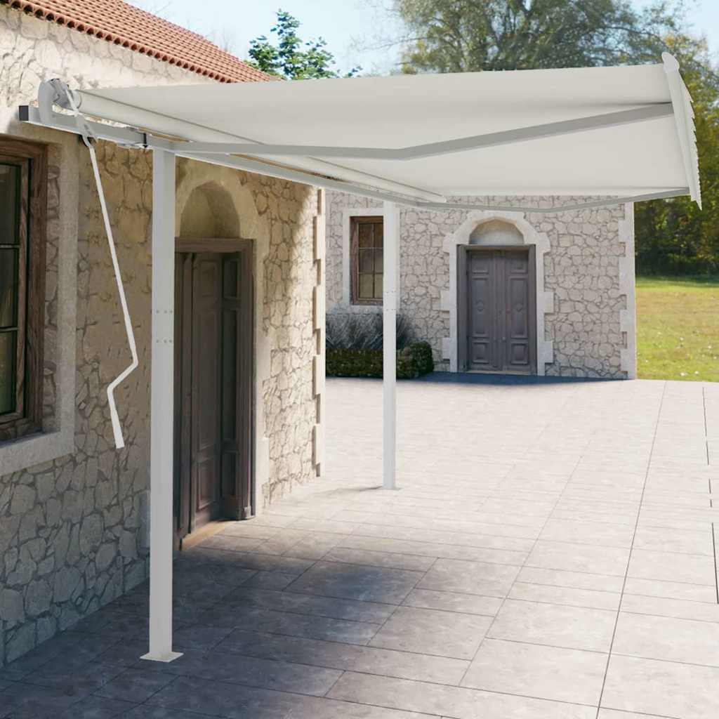 vidaXL Luifelpaalset 300x245 cm ijzer wit