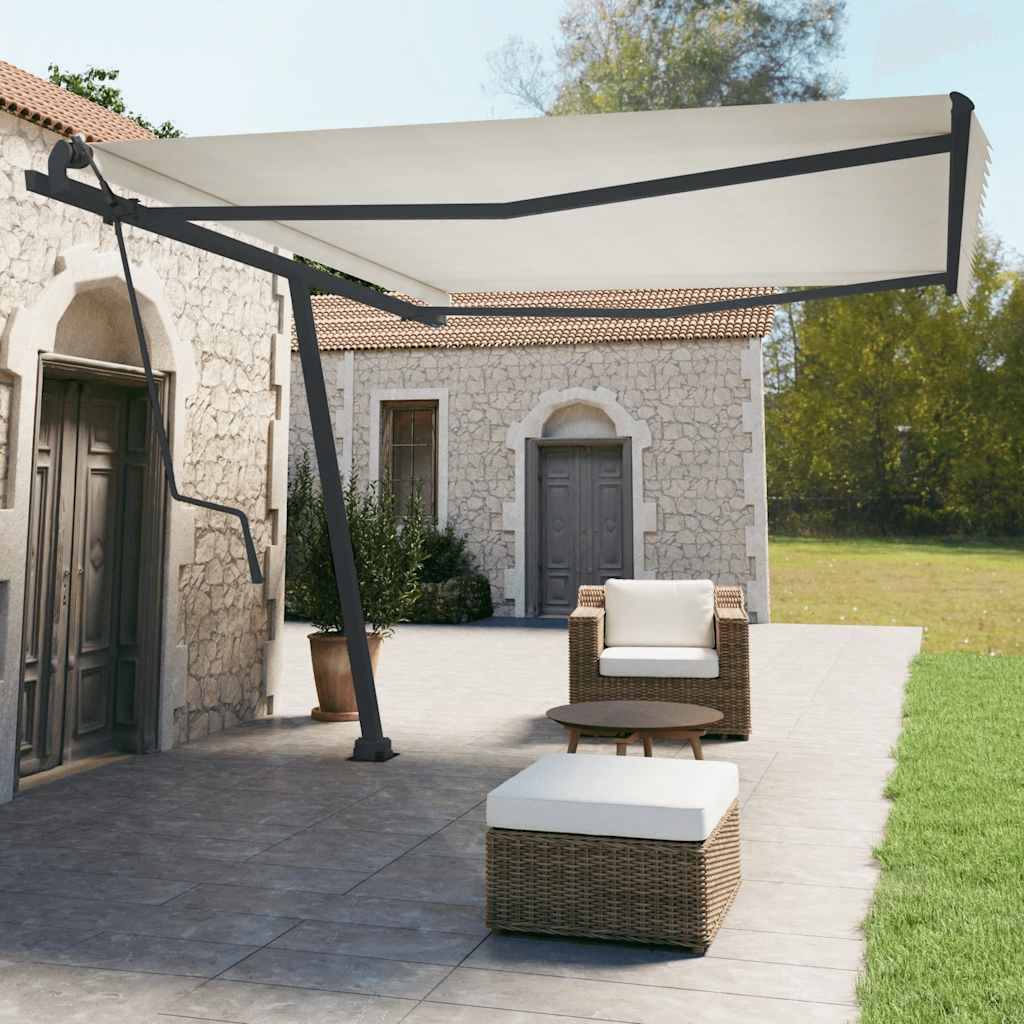 vidaXL Luifelpaalset 300x245 cm ijzer wit