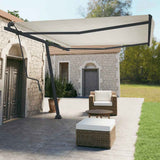 vidaXL Luifelpaalset 300x245 cm ijzer wit