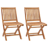 vidaXL Garden Chairs 4 pcs folding solid teakwood