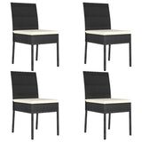 vidaXL Tuinstoelen 2 st poly rattan zwart