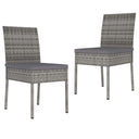 vidaXL Garden Chairs 2 pcs poly rattan black