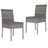 vidaXL Tuinstoelen 2 st poly rattan zwart