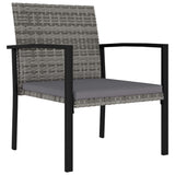 vidaXL Garden Chairs 2 pcs poly rattan black