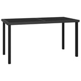 vidaXL Tuintafel 70x70x73 cm poly rattan zwart