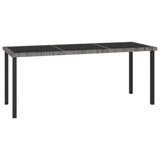 vidaXL Tuintafel 70x70x73 cm poly rattan zwart