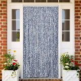 vidaXL Vliegengordijn 90x220 cm chenille beige en lichtbruin