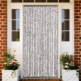 vidaXL Vliegengordijn 90x220 cm chenille beige en lichtbruin