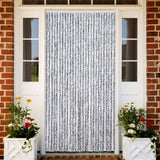 vidaXL Vliegengordijn 90x220 cm chenille beige en lichtbruin