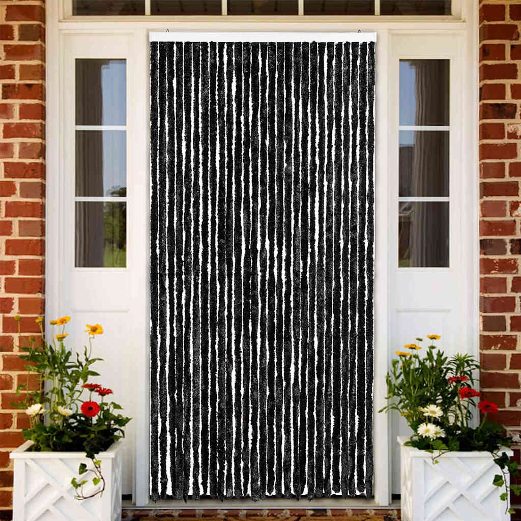 vidaXL Vliegengordijn 90x220 cm chenille beige en lichtbruin