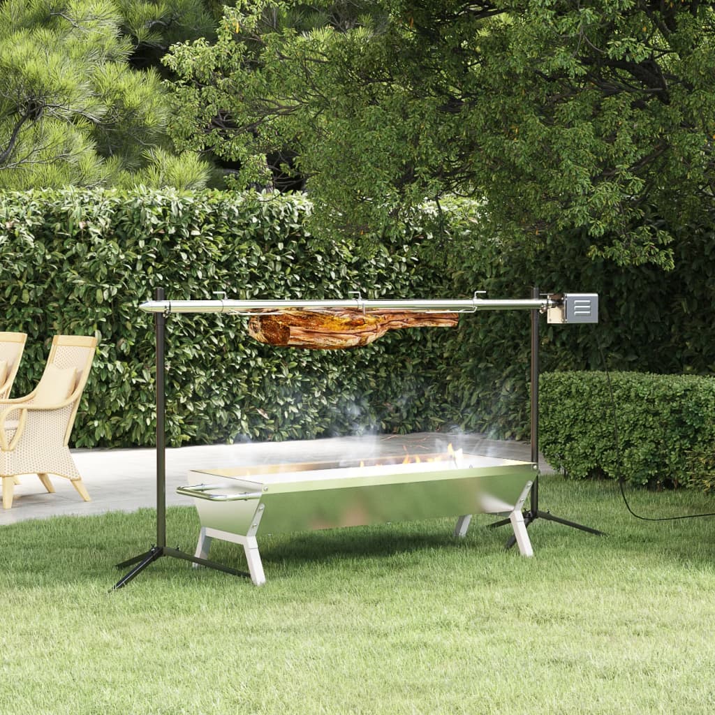 vidaXL Barbecue grill- en bakset automatisch roestvrij staal