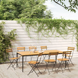 vidaXL Tuinstoelen 2 st inklapbaar staal en massief acaciahout
