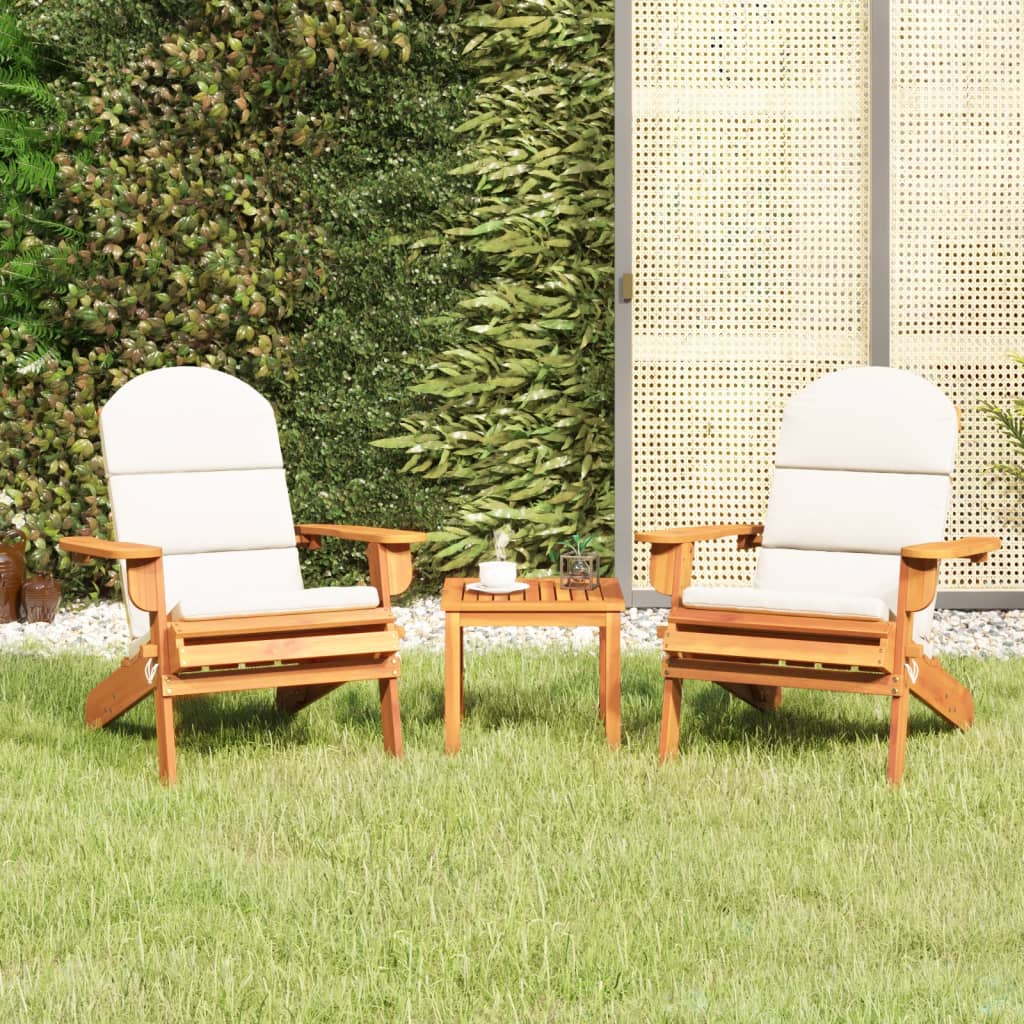vidaXL 3-delige Loungeset Adirondack massief acaciahout