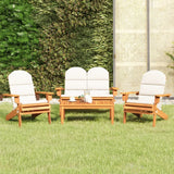 vidaXL 4-delige Loungeset Adirondack massief acaciahout