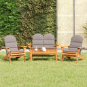 vidaXL 4-delige Loungeset Adirondack massief acaciahout