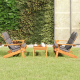 vidaXL 4-delige Loungeset Adirondack massief acaciahout