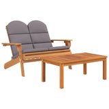 vidaXL 4-delige Loungeset Adirondack massief acaciahout