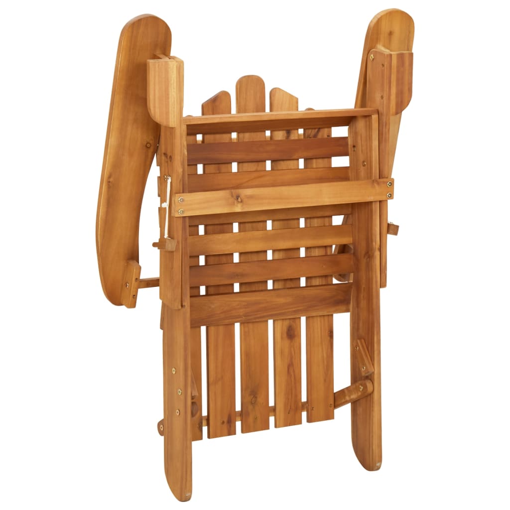 vidaXL 4-delige Loungeset Adirondack massief acaciahout