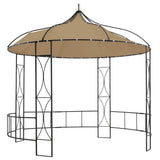vidaXL Round Gazebo 300x290 cm White