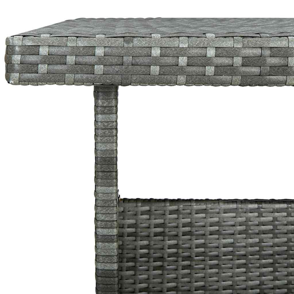 vidaXL 6-Piece Lounge Set with Cushions Poly Rattan Black