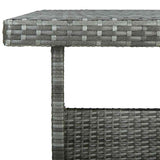 vidaXL 6-Piece Lounge Set with Cushions Poly Rattan Black