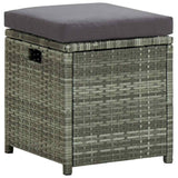 vidaXL 6-Piece Lounge Set with Cushions Poly Rattan Black