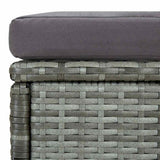 vidaXL 6-Piece Lounge Set with Cushions Poly Rattan Black