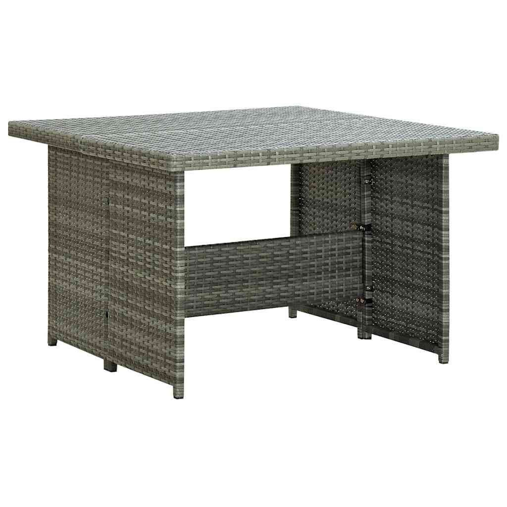 vidaXL 6-Piece Lounge Set with Cushions Poly Rattan Black