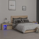vidaXL Nachtkastjes 2 st Éclairage LED 70x36,5x40 cm blanc
