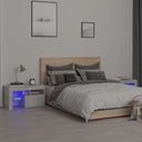 vidaXL Nachtkastjes 2 st Éclairage LED 70x36,5x40 cm blanc